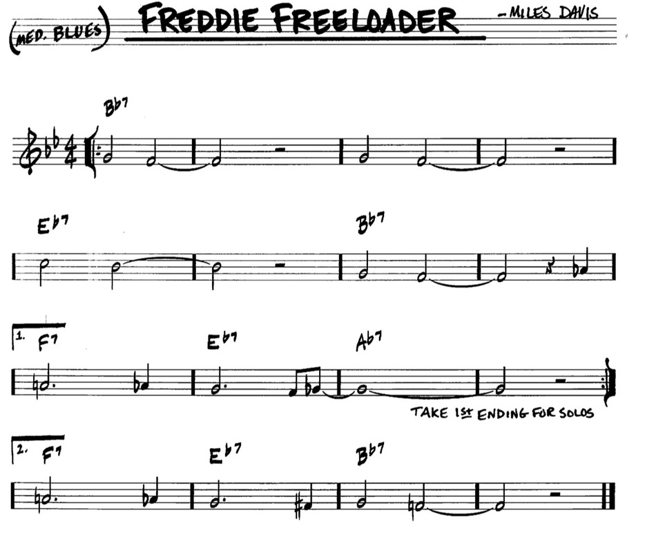 freddie freeloader lead sheet